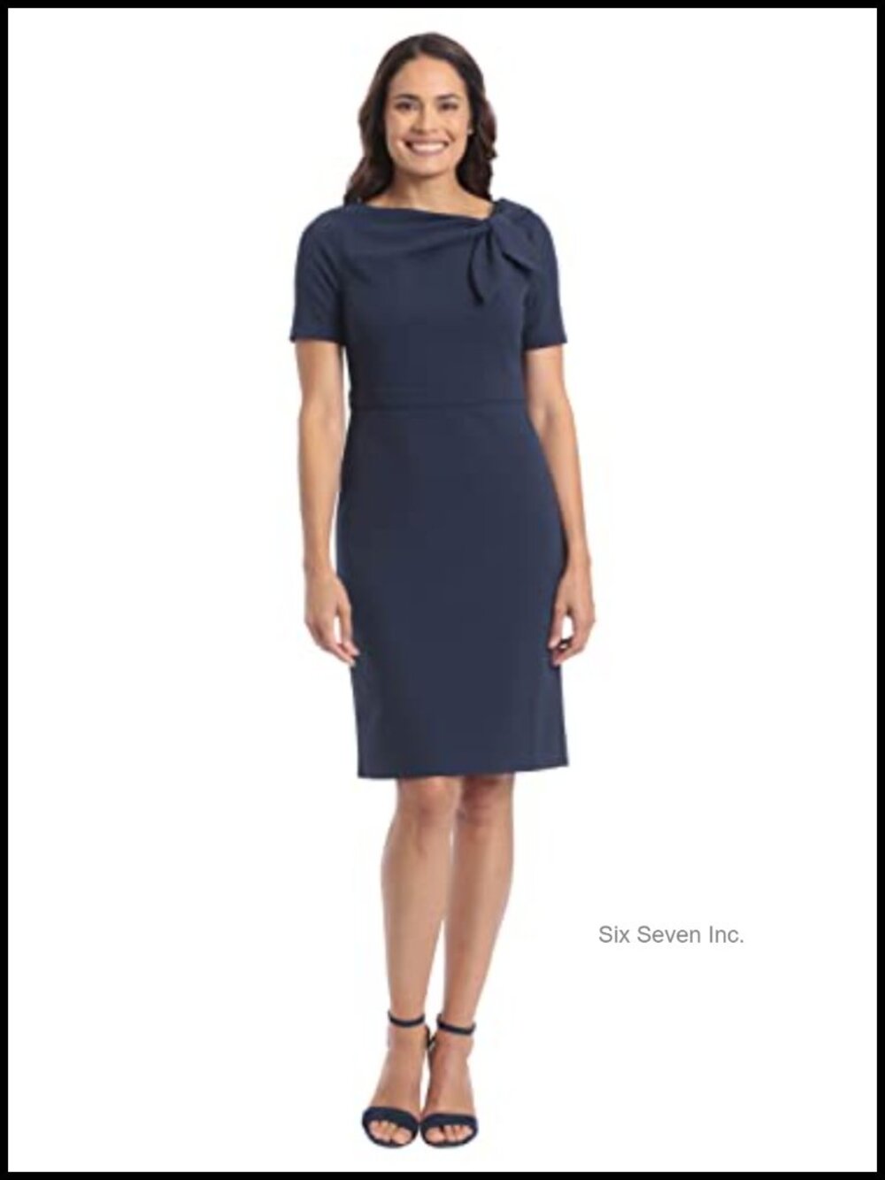 Sheath Dress with Bow Detail Career Office Event Occasion